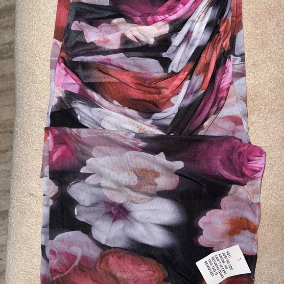 Floral Mesh Halter Dress - Picture 5 of 5